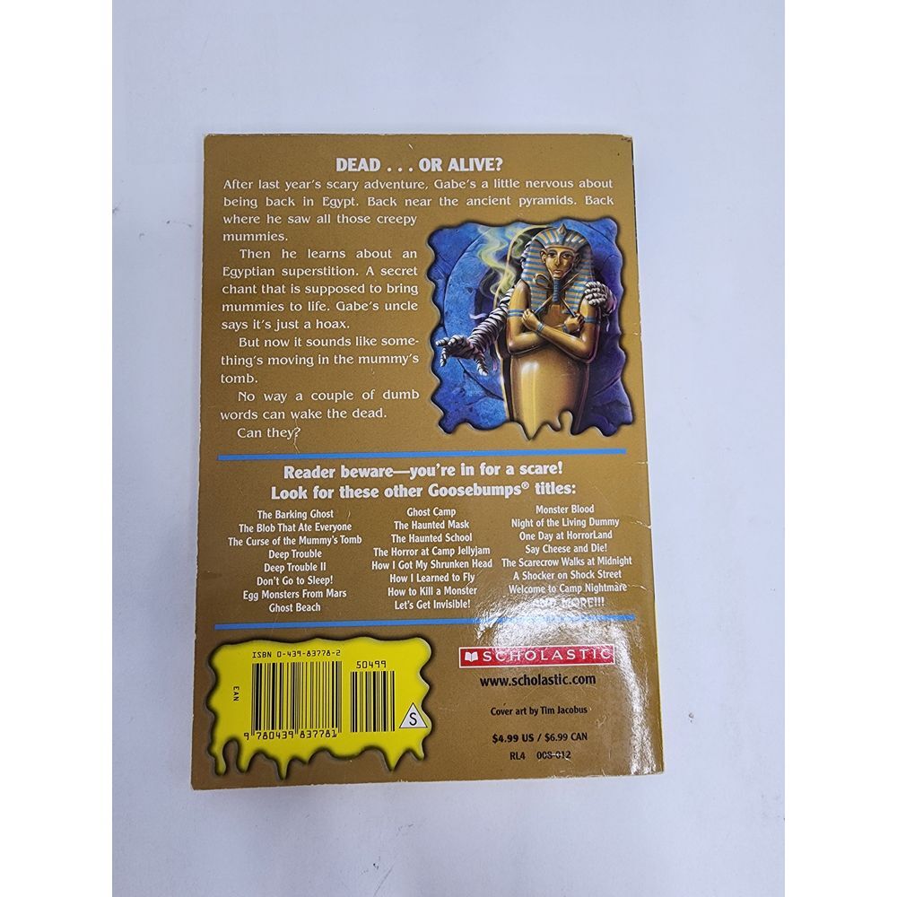 Goosebumps Return of the Mummy‎ R.L. Stein Paperback 1994 - Picture 2 of 5